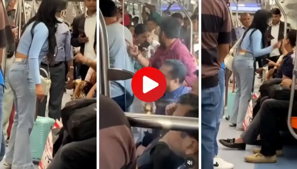 Viral Video : Delhi Metro में सीट पर विवाद, महिला ने जड़ा जोरदार थप्पड़ – वीडियो बना इंटरनेट सनसनी